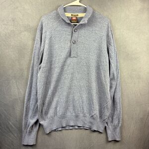 Jordan Craig Collection Legacy Sweater Mens XL Mock neck Blue Preppy Golf Tennis